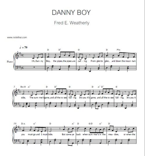 Danny Boy (Fred Weatherly) piano