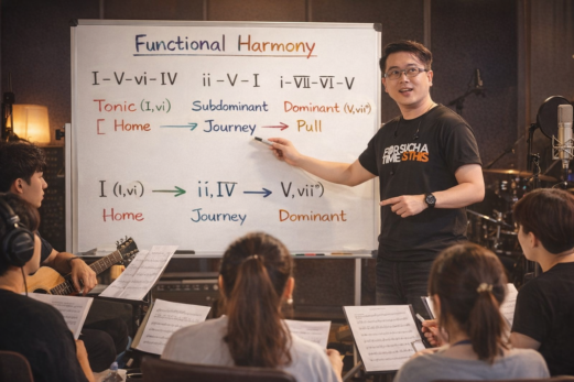 เทคนิคการใช้คอร์ด (Functional Harmony)